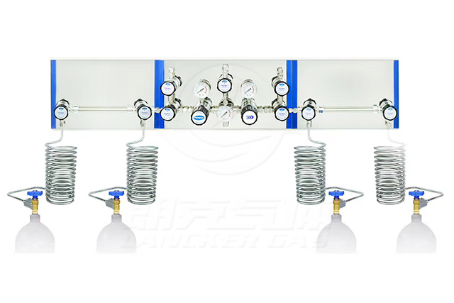 实验室高纯气路气动半自动切换面板汇流排供气系统